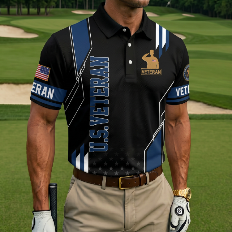 Veteran Polo Shirt, United States Veteran Shirt, Military Polo Shirts, Veteran's Day Gifts, Dad Military Gifts, Father's Day Gift