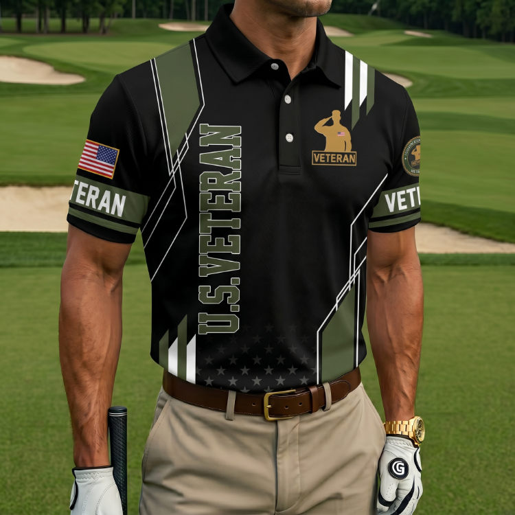 Veteran Polo Shirt, United States Veteran Shirt, Military Polo Shirts, Veteran's Day Gifts, Dad Military Gifts, Father's Day Gift