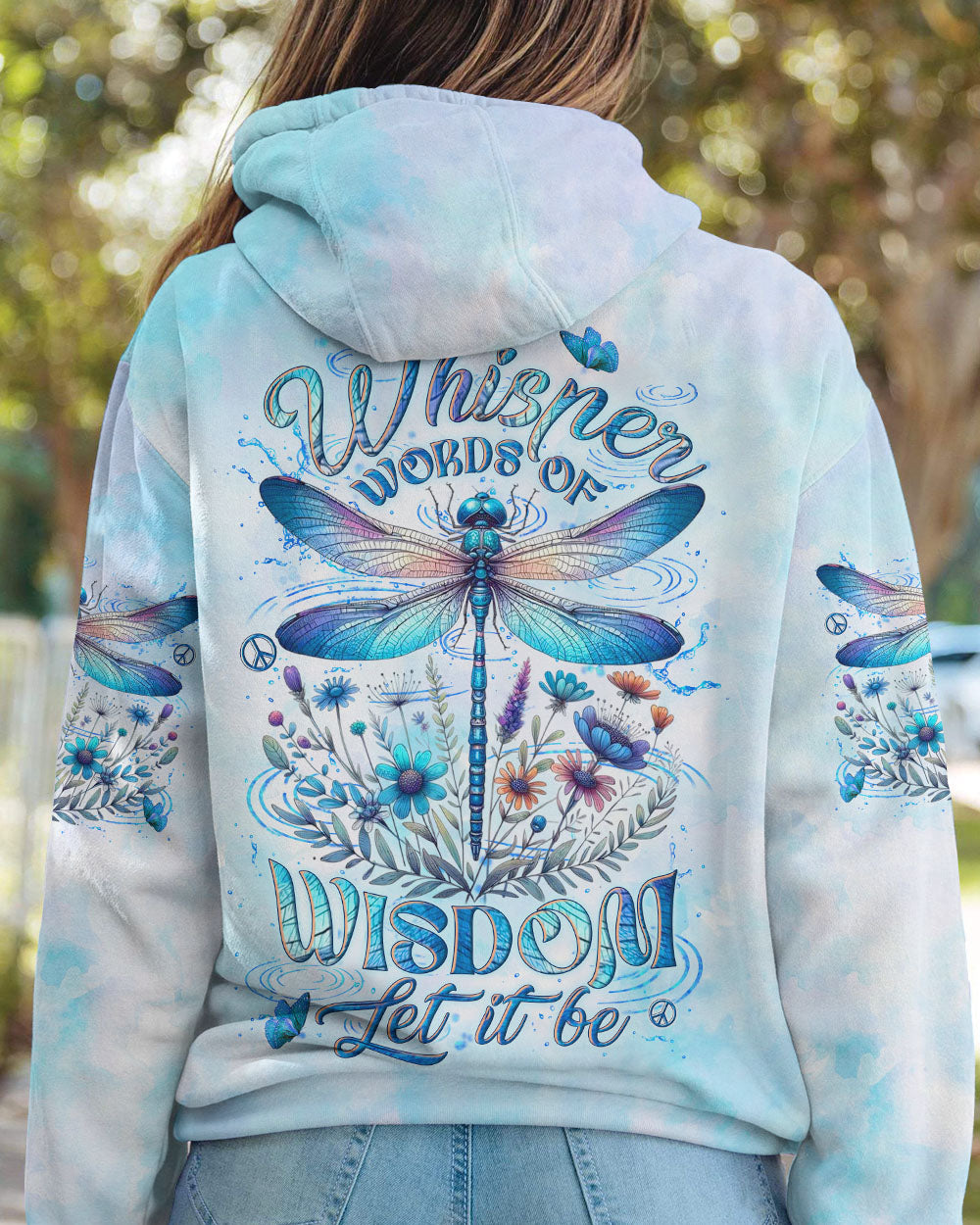 WHISPER WORDS OF WISDOM SUNFLOWER DRAGONFLY ALL OVER PRINT - YHLN2512242