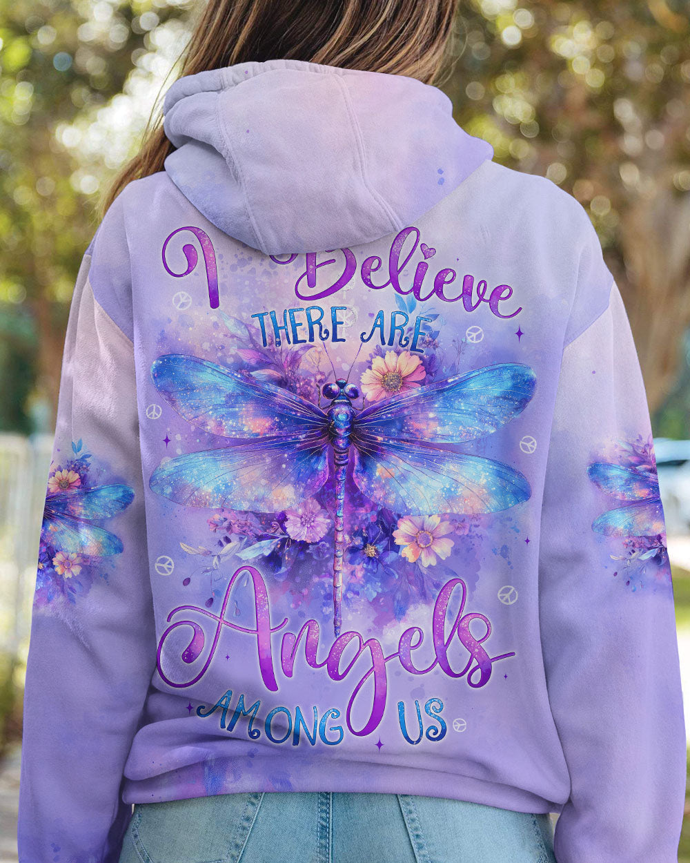 I BELIEVE THERE ARE ANGELS AMONG US DRAGONFLY ALL OVER PRINT - TYTD1409241