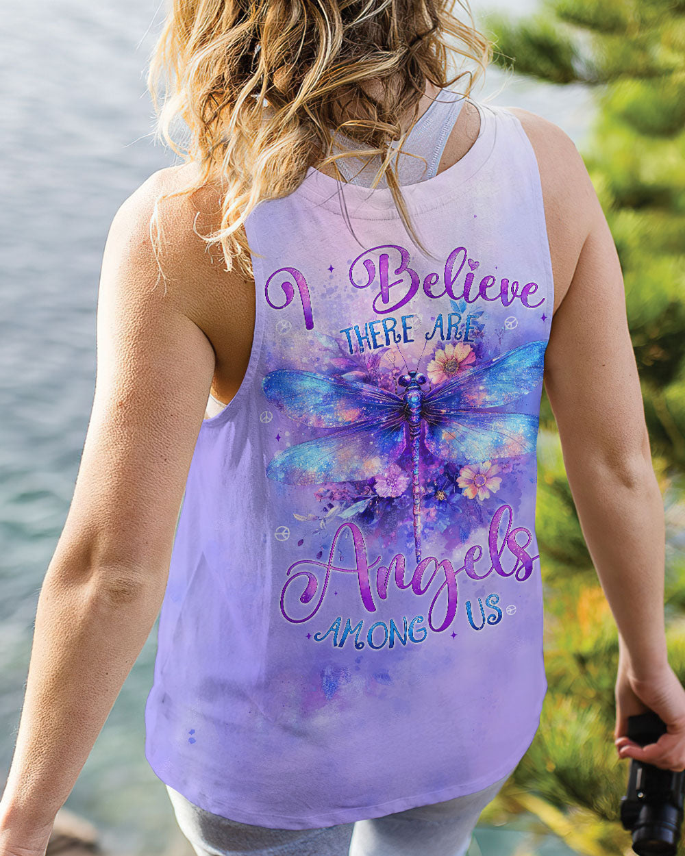 I BELIEVE THERE ARE ANGELS AMONG US DRAGONFLY ALL OVER PRINT - TYTD1409241