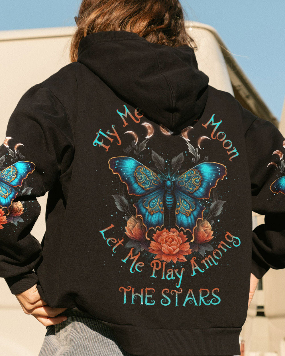 FLY ME TO THE MOON BUTTERFLY ALL OVER PRINT - YHDU2004233