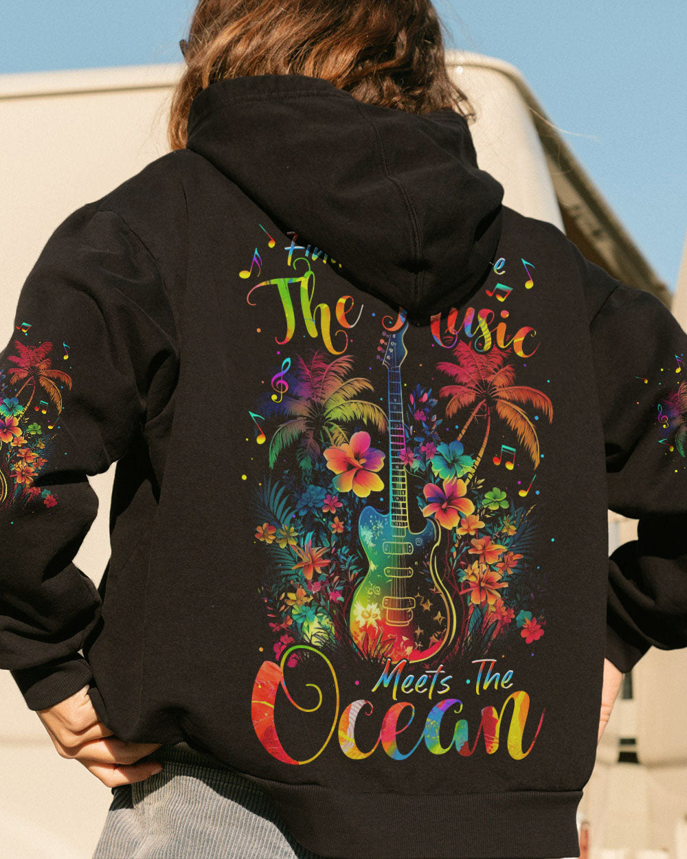 FIND ME WHERE THE MUSIC MEETS THE OCEAN GUITAR ALL OVER PRINT - TLTR2204231