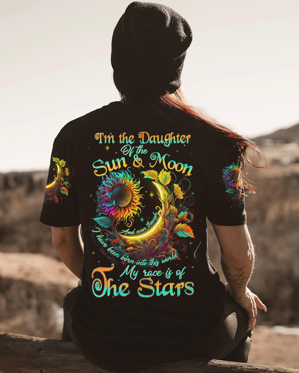 I AM THE DAUGHTER OF THE SUN AND MOON SUNFLOWER ALL OVER PRINT - TLNZ2804231