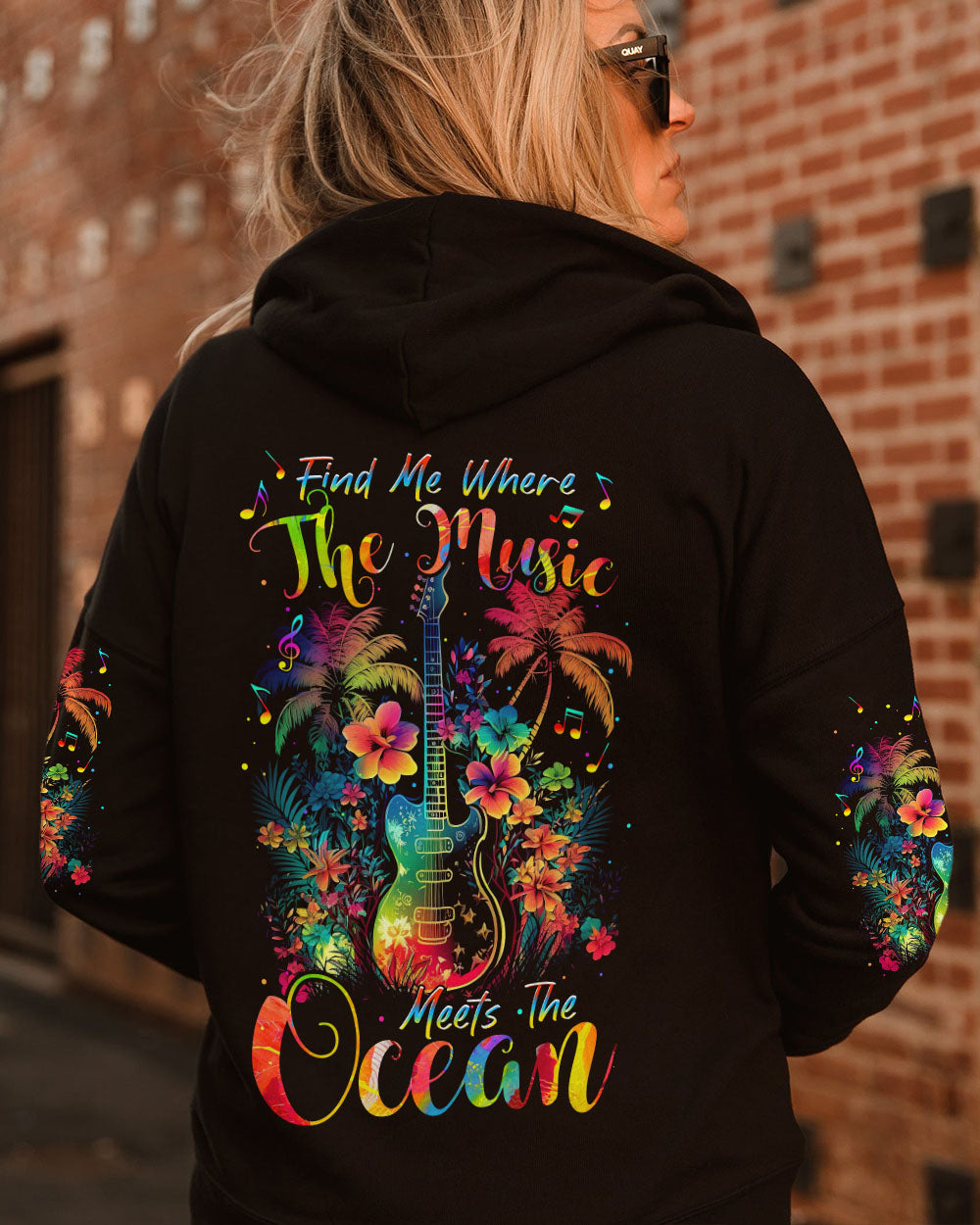 FIND ME WHERE THE MUSIC MEETS THE OCEAN GUITAR ALL OVER PRINT - TLTR2204231