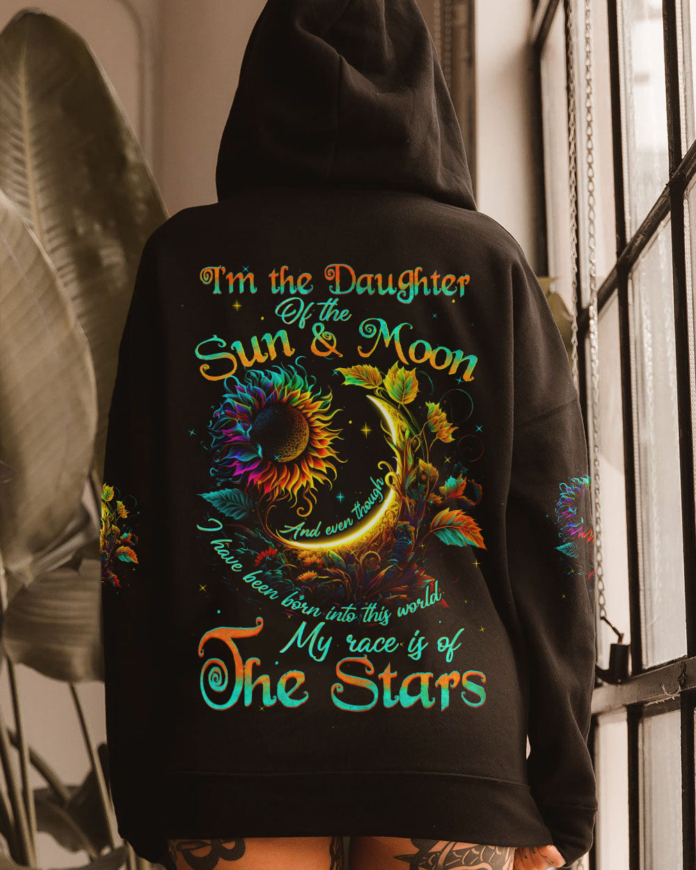 I AM THE DAUGHTER OF THE SUN AND MOON SUNFLOWER ALL OVER PRINT - TLNZ2804231