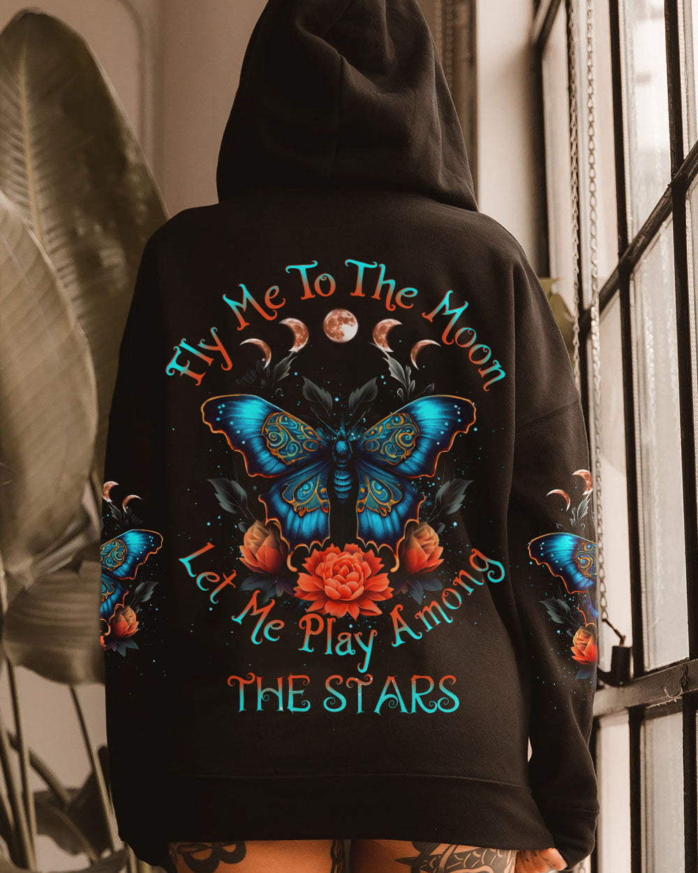 FLY ME TO THE MOON BUTTERFLY ALL OVER PRINT - YHDU2004233
