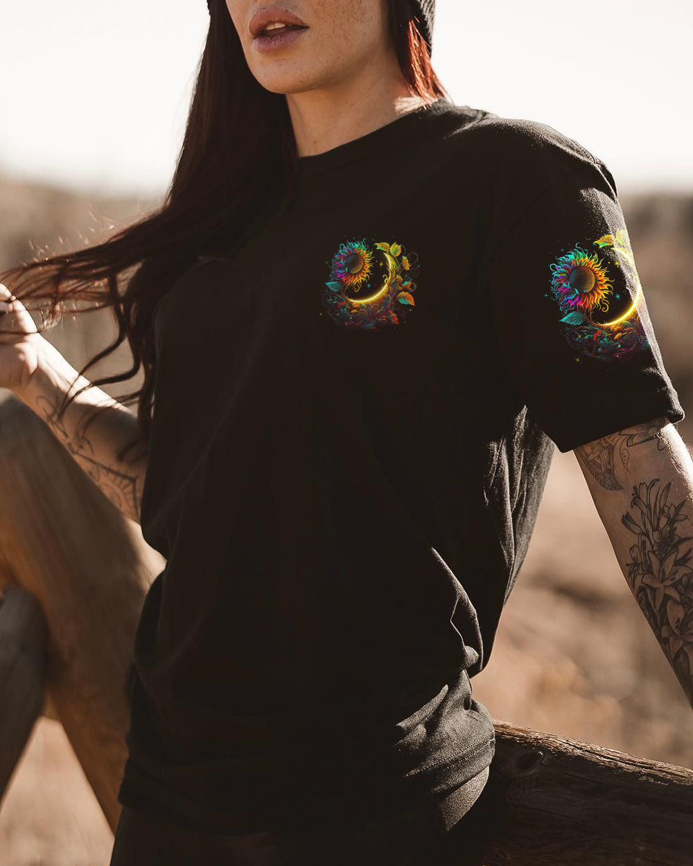 I AM THE DAUGHTER OF THE SUN AND MOON SUNFLOWER ALL OVER PRINT - TLNZ2804231