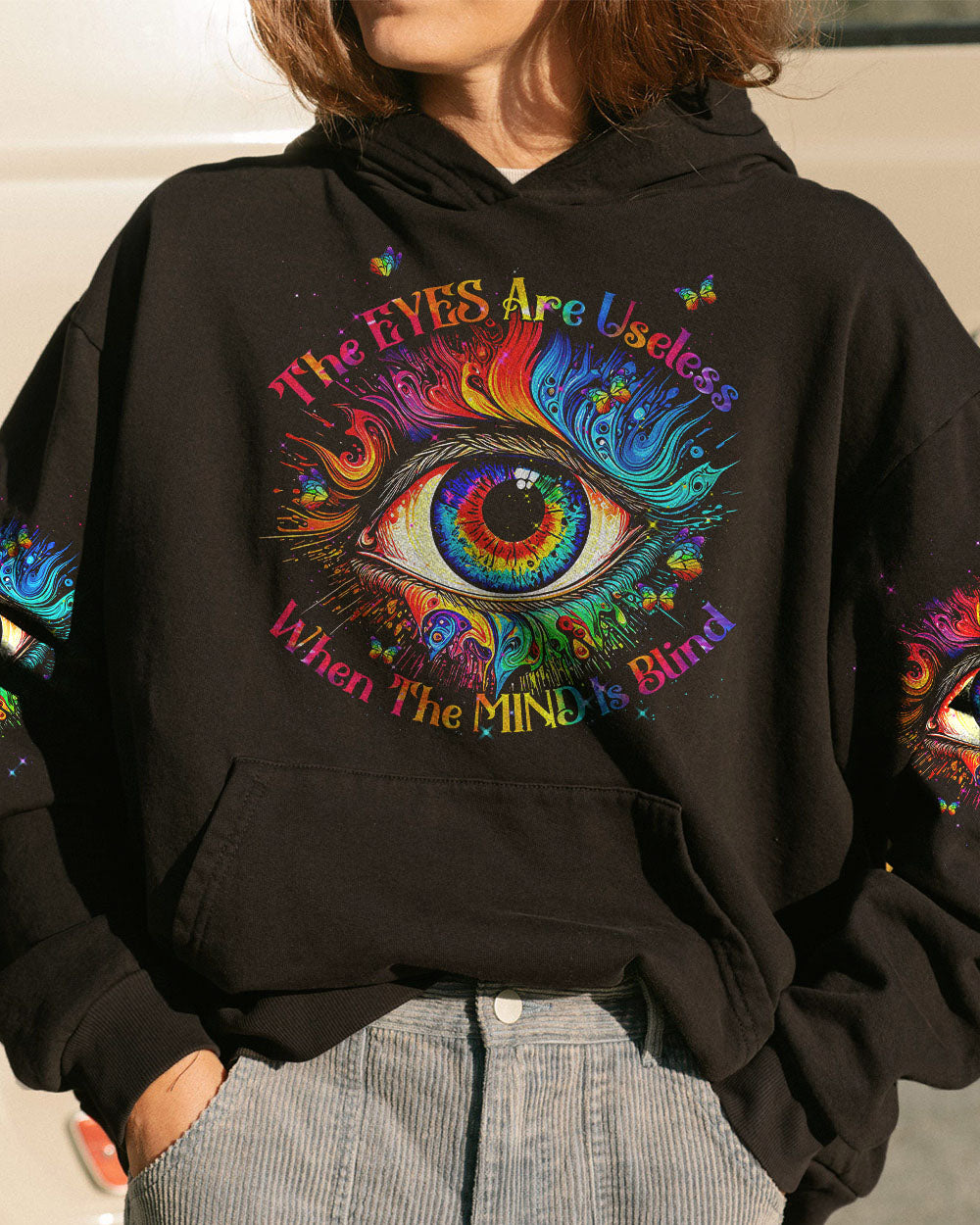 THE EYES ARE USELESS WHEN THE MIND IS BLIND ALL OVER PRINT - TYTM0504235