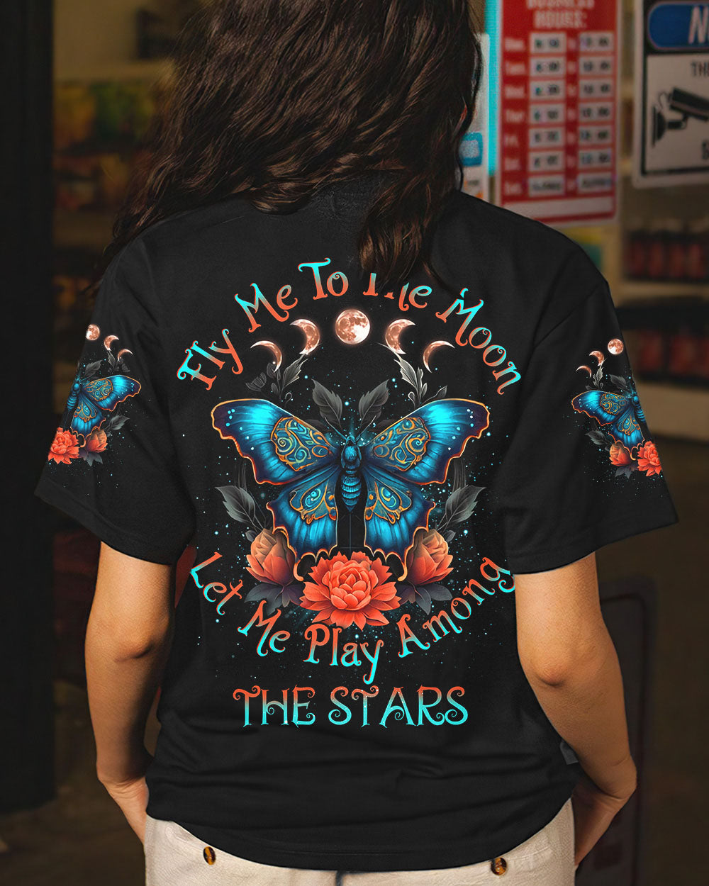 FLY ME TO THE MOON BUTTERFLY ALL OVER PRINT - YHDU2004233