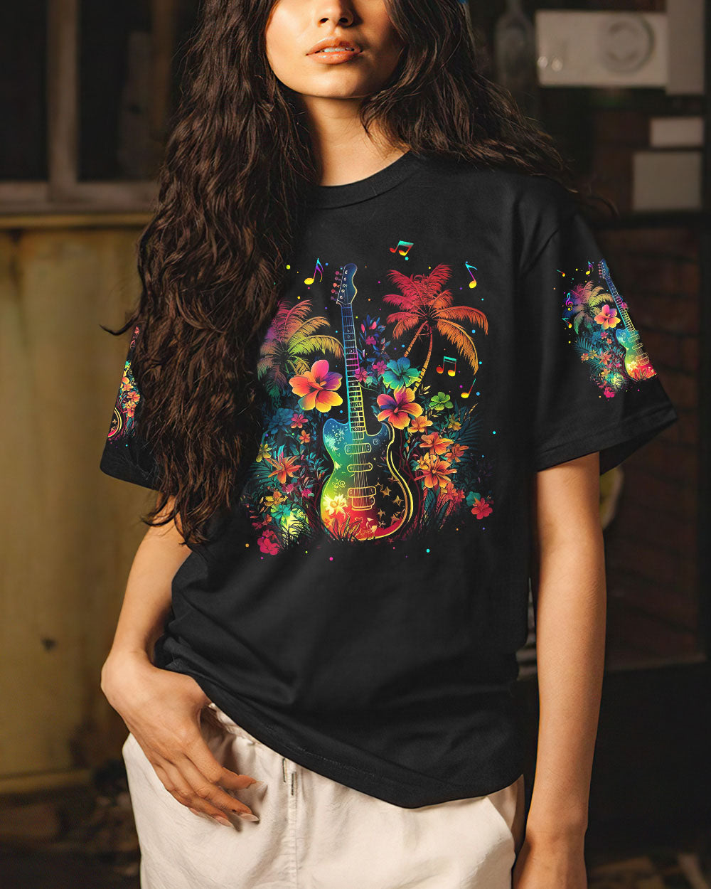 FIND ME WHERE THE MUSIC MEETS THE OCEAN GUITAR ALL OVER PRINT - TLTR2204231