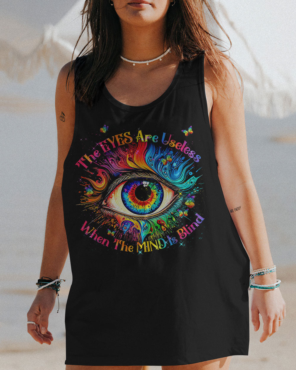 THE EYES ARE USELESS WHEN THE MIND IS BLIND ALL OVER PRINT - TYTM0504235