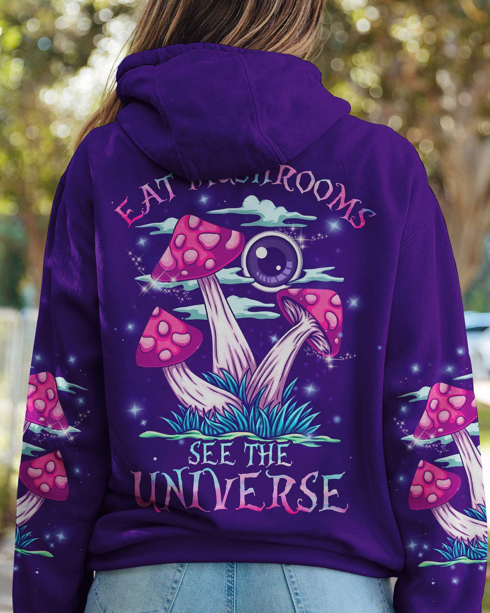 EAT MUSHROOMS SEE THE UNIVERSE ALL OVER PRINT - YHLN1003231
