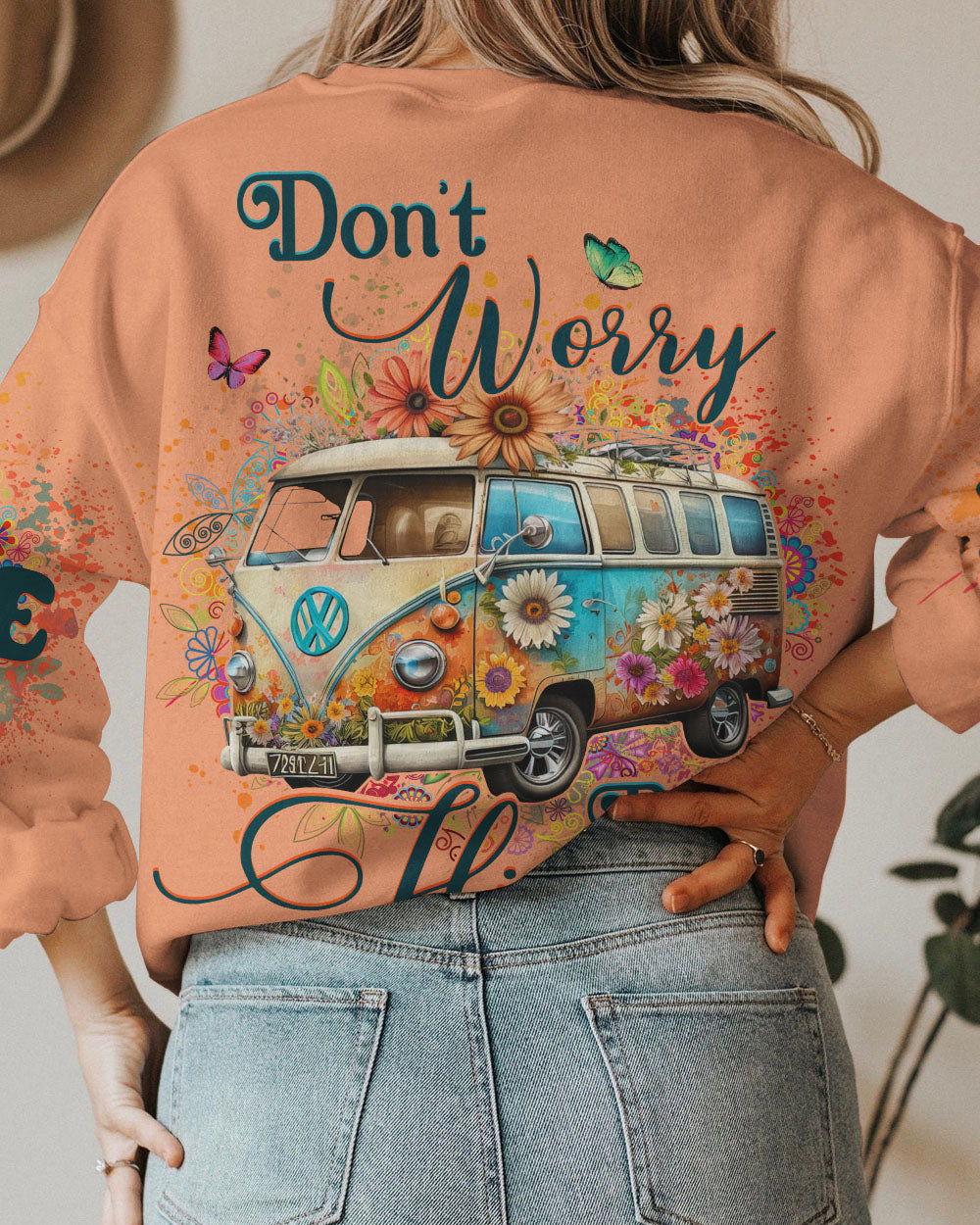 DON'T WORRY BE HIPPIE ALL OVER PRINT - YHHG1402233