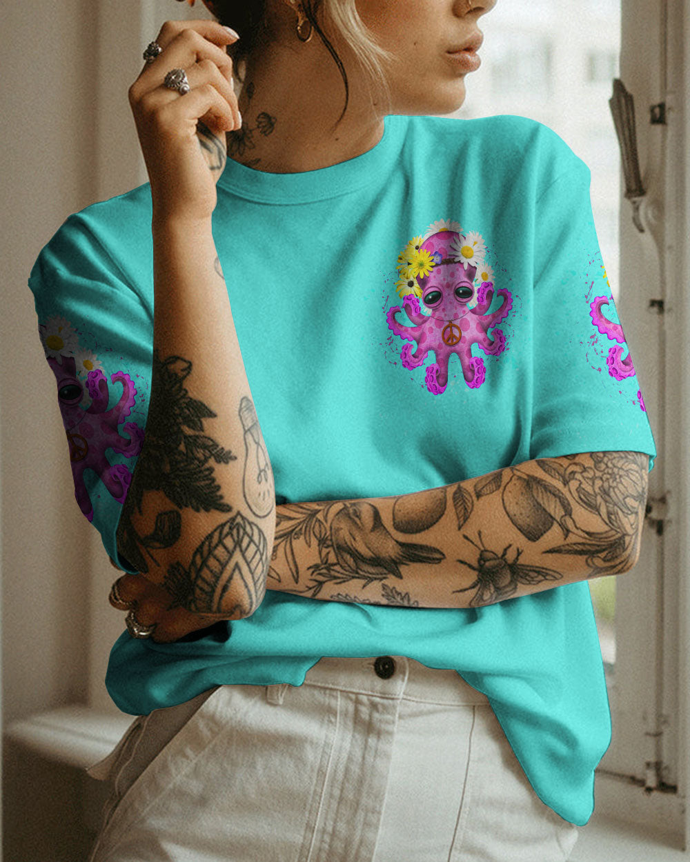 DON'T WORRY BE HIPPIE OCTOPUS ALL OVER PRINT - YHLN2802233