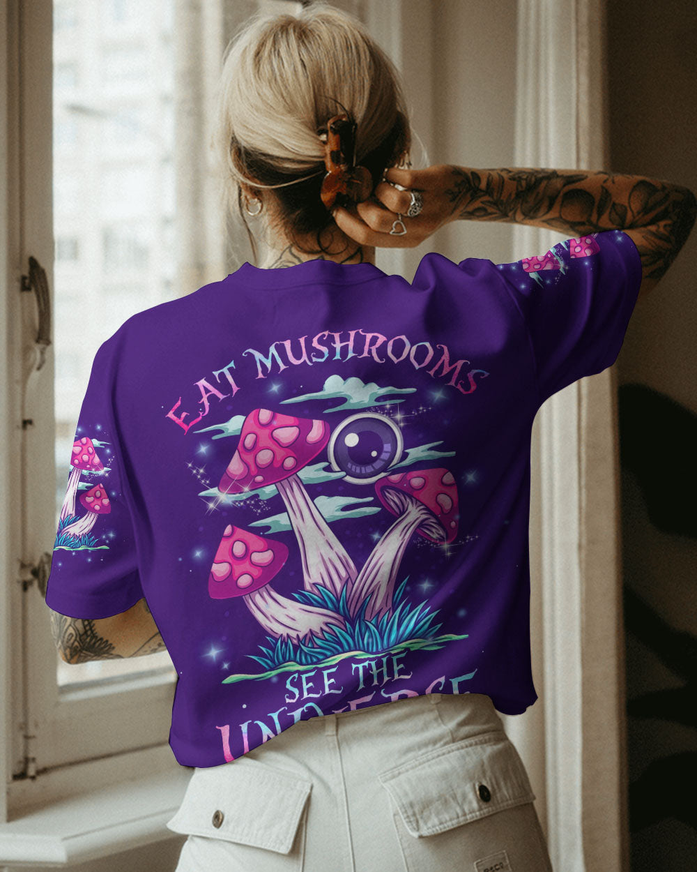EAT MUSHROOMS SEE THE UNIVERSE ALL OVER PRINT - YHLN1003231