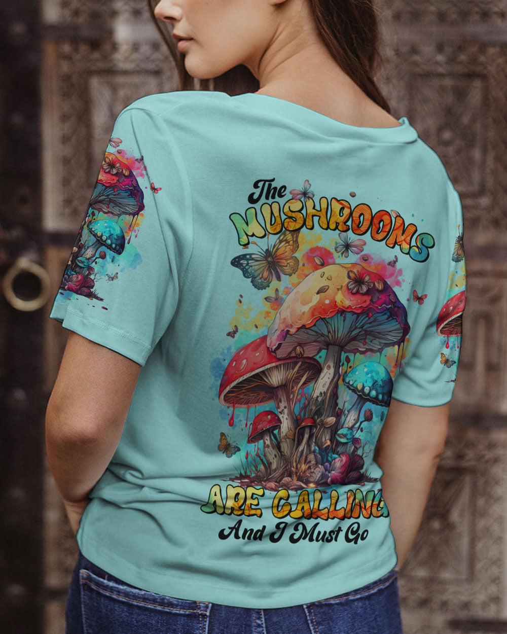THE MUSHROOMS ARE CALLING WATERCOLOR ALL OVER PRINT - TLTR1603232