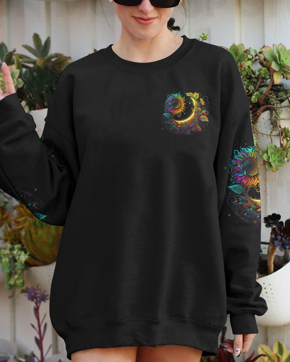 I AM THE DAUGHTER OF THE SUN AND MOON SUNFLOWER ALL OVER PRINT - TLNZ2804231
