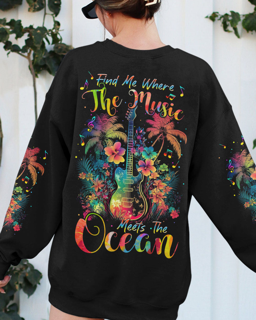 FIND ME WHERE THE MUSIC MEETS THE OCEAN GUITAR ALL OVER PRINT - TLTR2204231