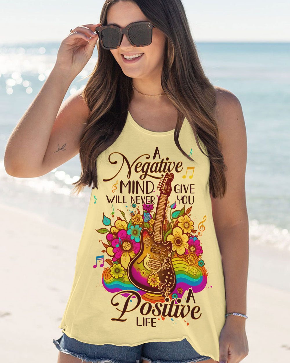A NEGATIVE MIND GUITAR ALL OVER PRINT - TLTW0505235