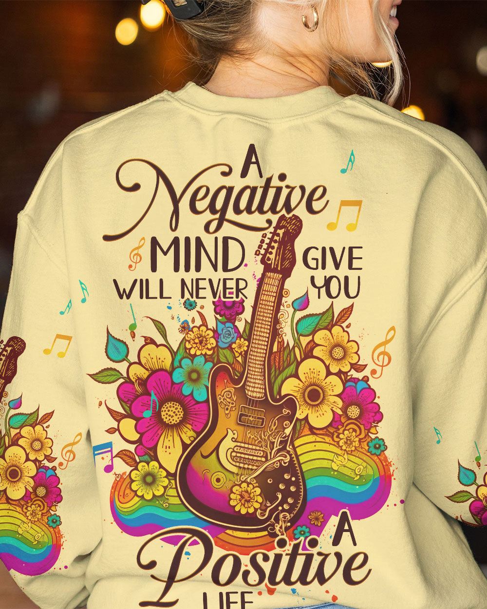 A NEGATIVE MIND GUITAR ALL OVER PRINT - TLTW0505235