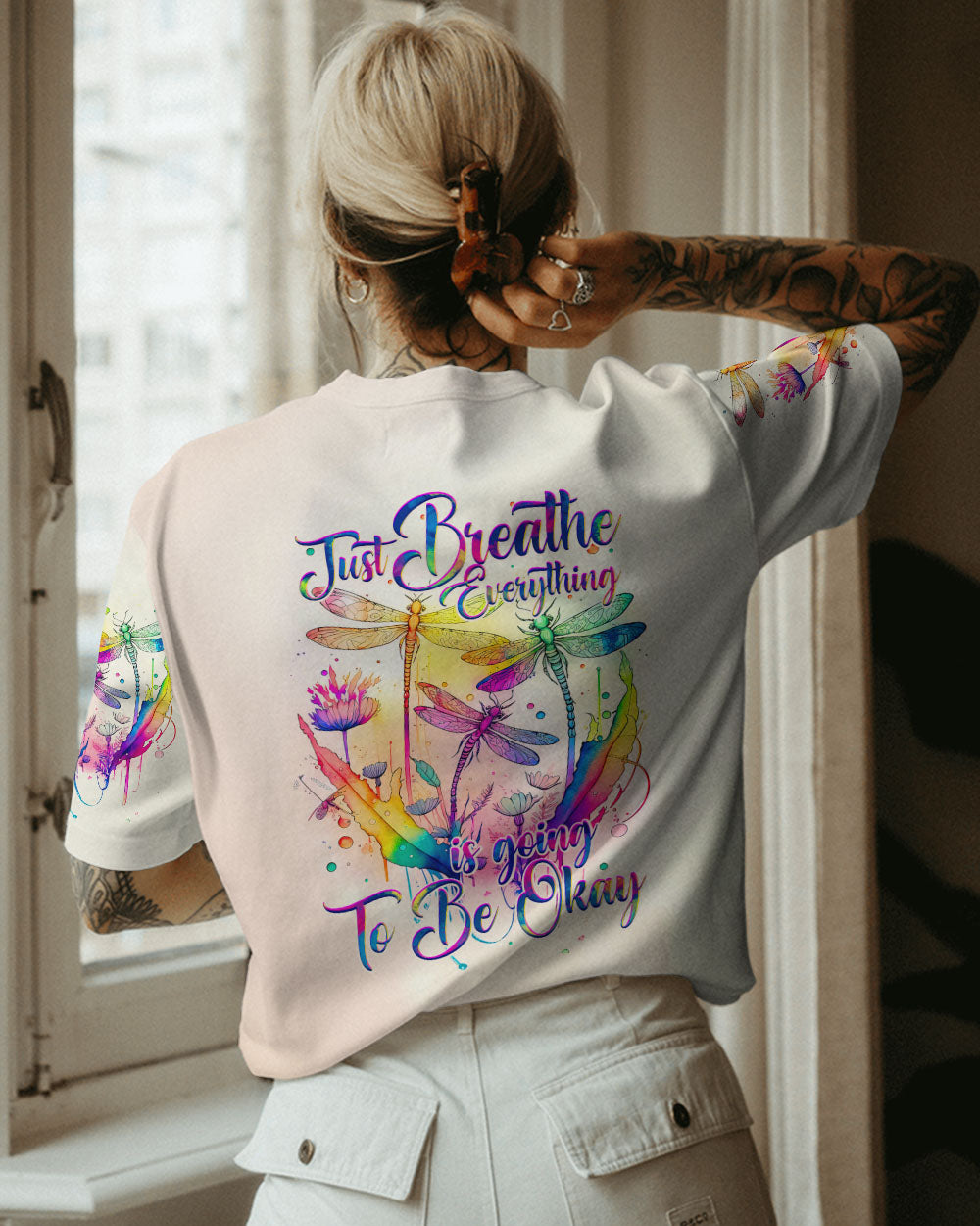 JUST BREATHE DRAGONFLIES ALL OVER PRINT - TY2811231