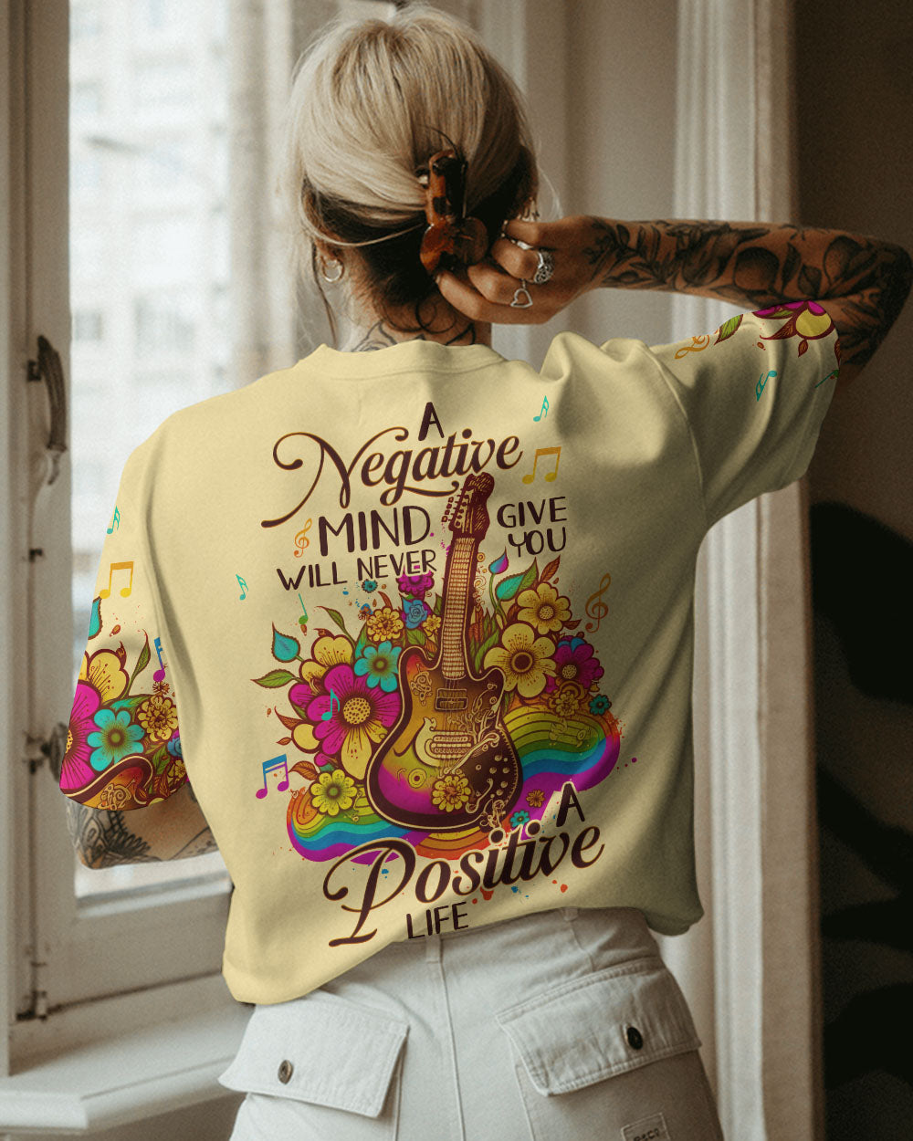 A NEGATIVE MIND GUITAR ALL OVER PRINT - TLTW0505235