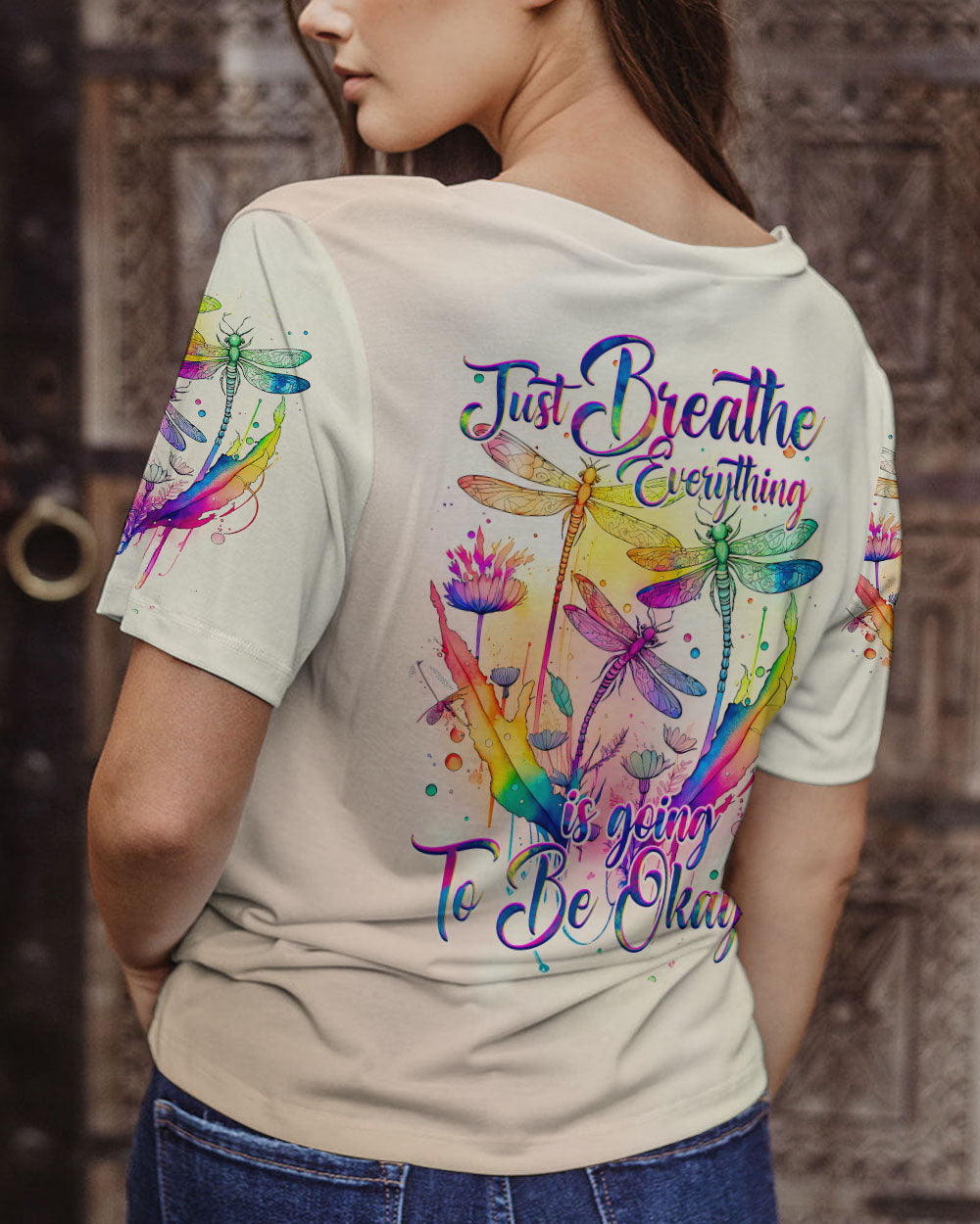 JUST BREATHE DRAGONFLIES ALL OVER PRINT - TY2811231