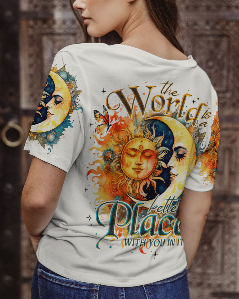 THE WORLD IS A BETTER PLACE WITH YOU ALL OVER PRINT - TY1005231
