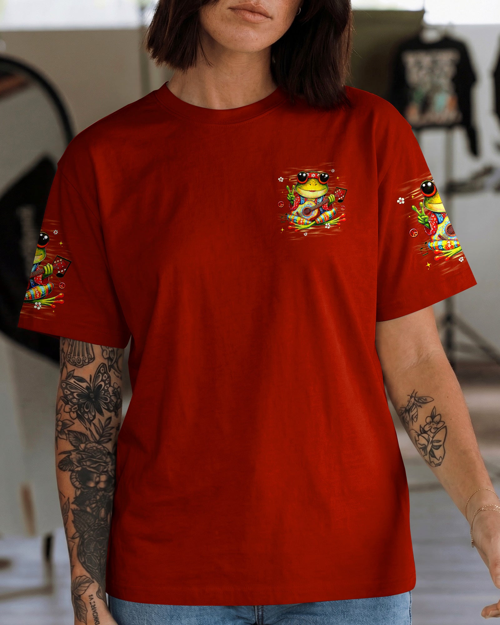 BE YOU THE WORLD WILL ADJUST FROG ALL OVER PRINT   - TLHG2503261