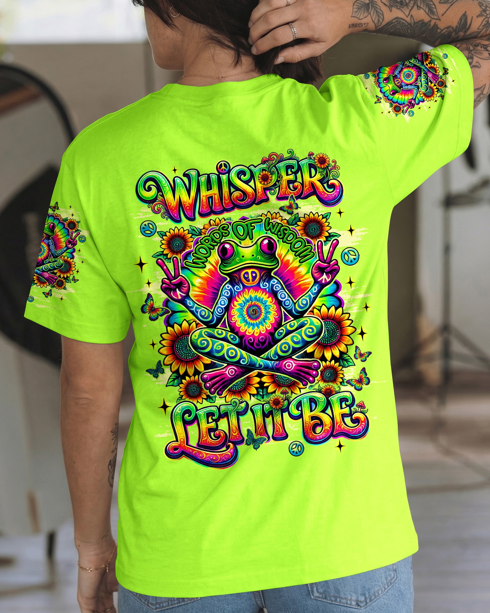 WHISPER WORDS OF WISDOM LET IT BE FROG ALL OVER PRINT   - TLNT2403263