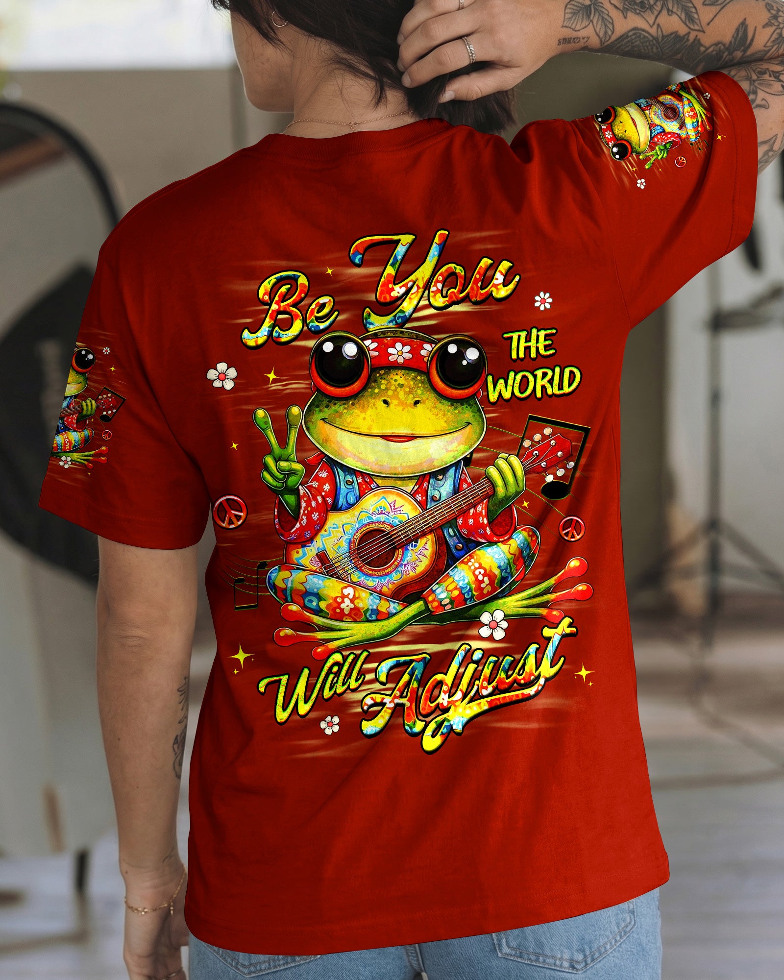 BE YOU THE WORLD WILL ADJUST FROG ALL OVER PRINT   - TLHG2503261