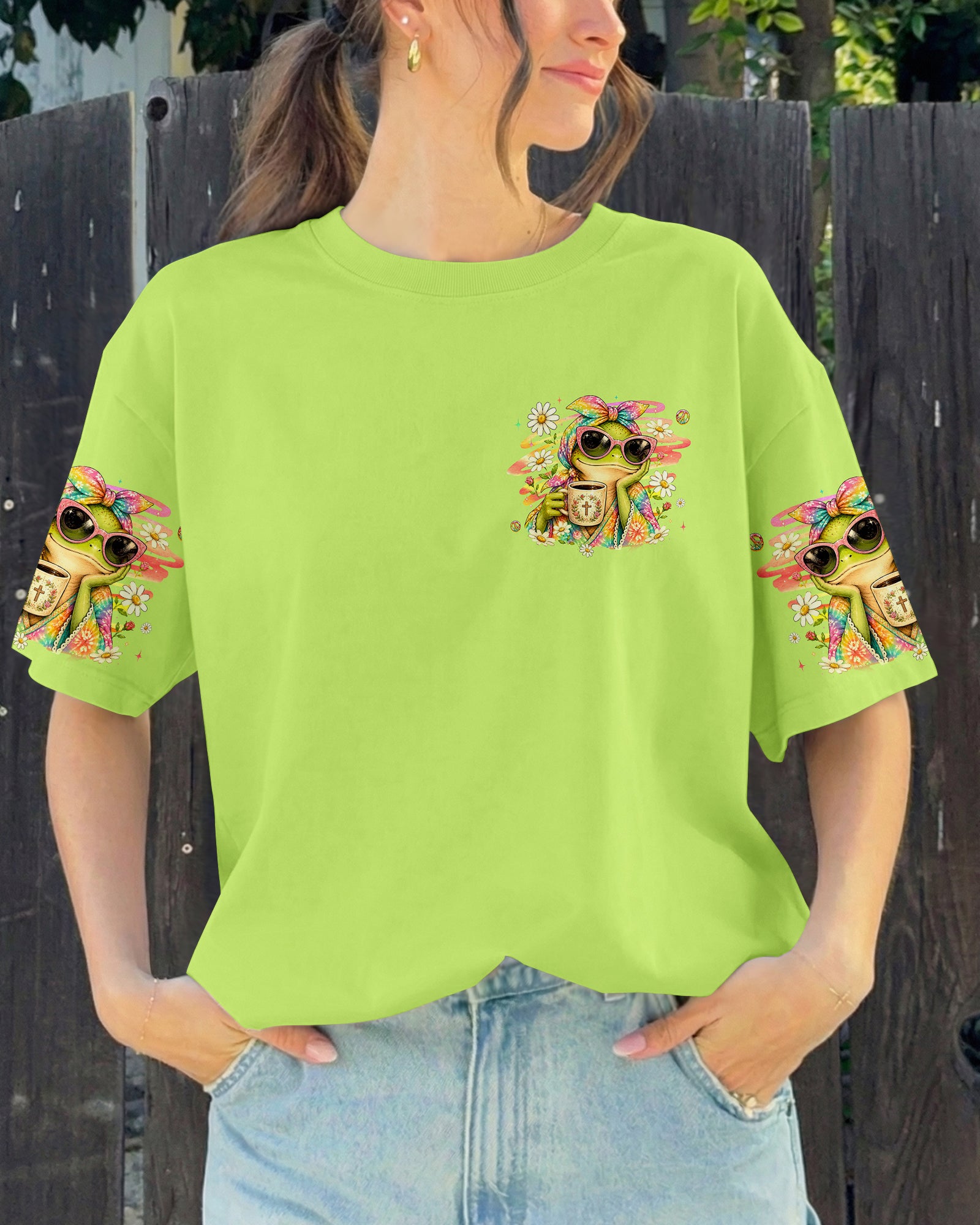 FIRST OF ALL JESUS THINKS FROG ALL OVER PRINT  - TLHG0107261