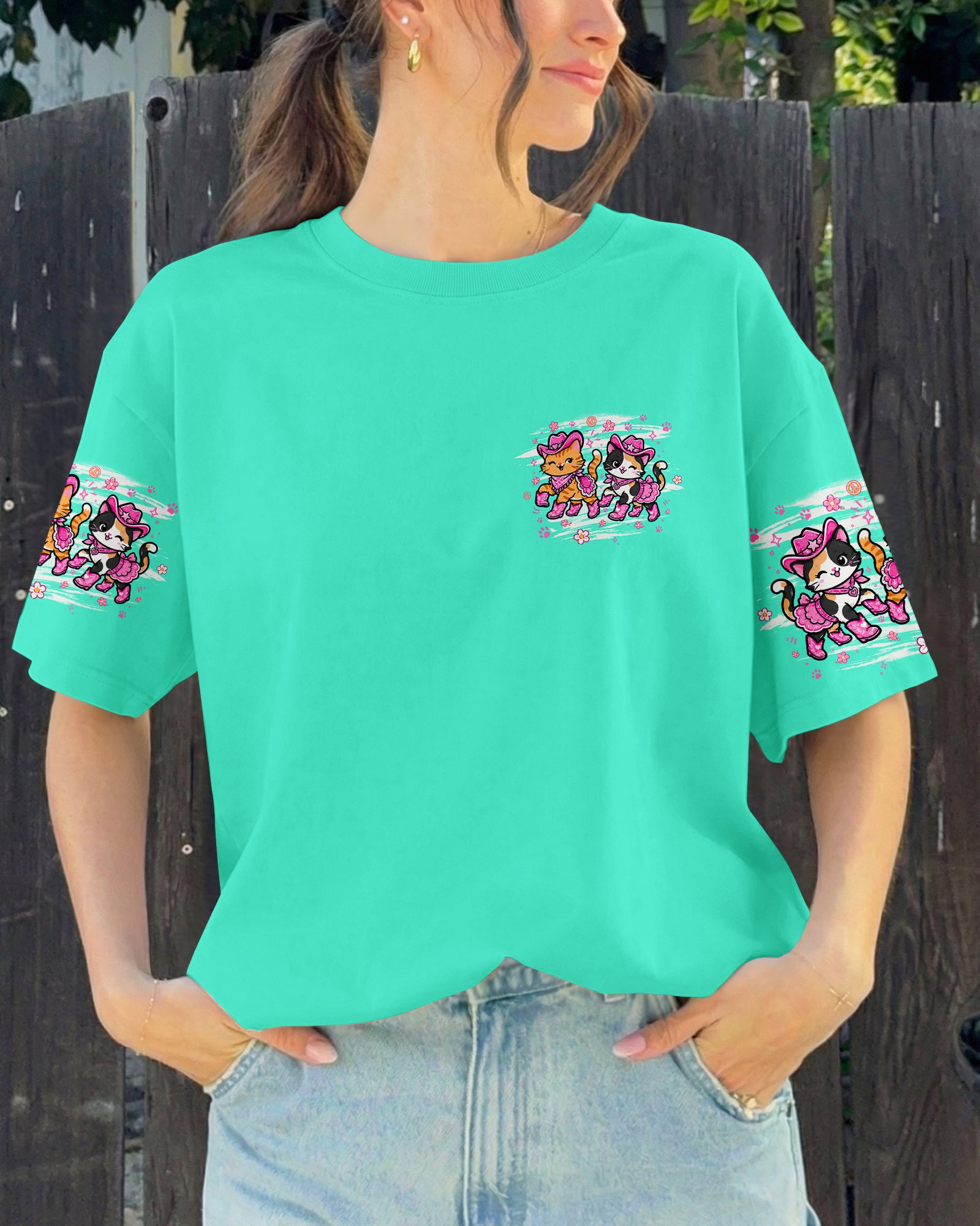 LET'S GO GIRLS CAT ALL OVER PRINT - TLHG0907264