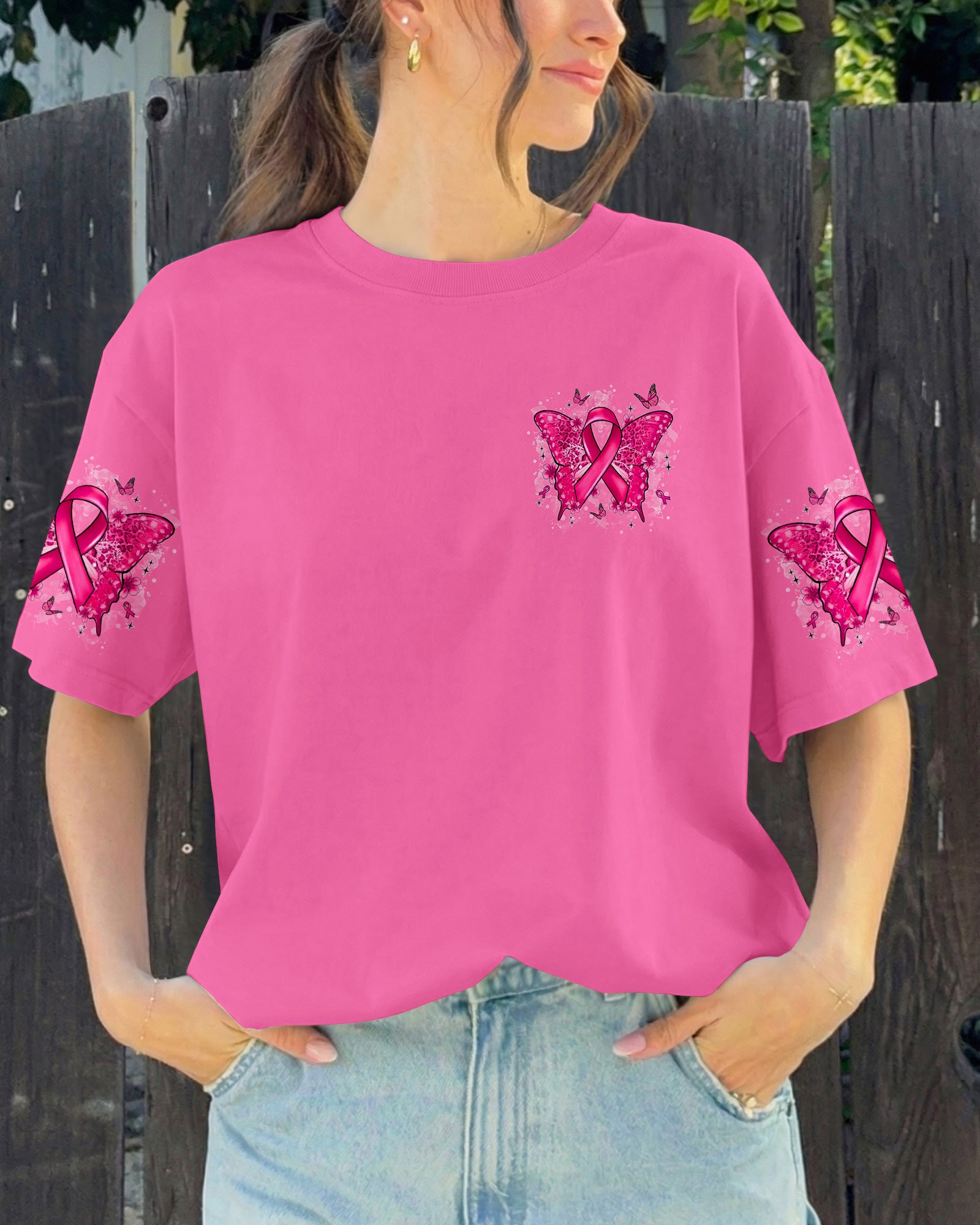 IN OCTOBER WE WEAR PINK HALLOWEEN BOO ALL OVER PRINT - TYLN1707263