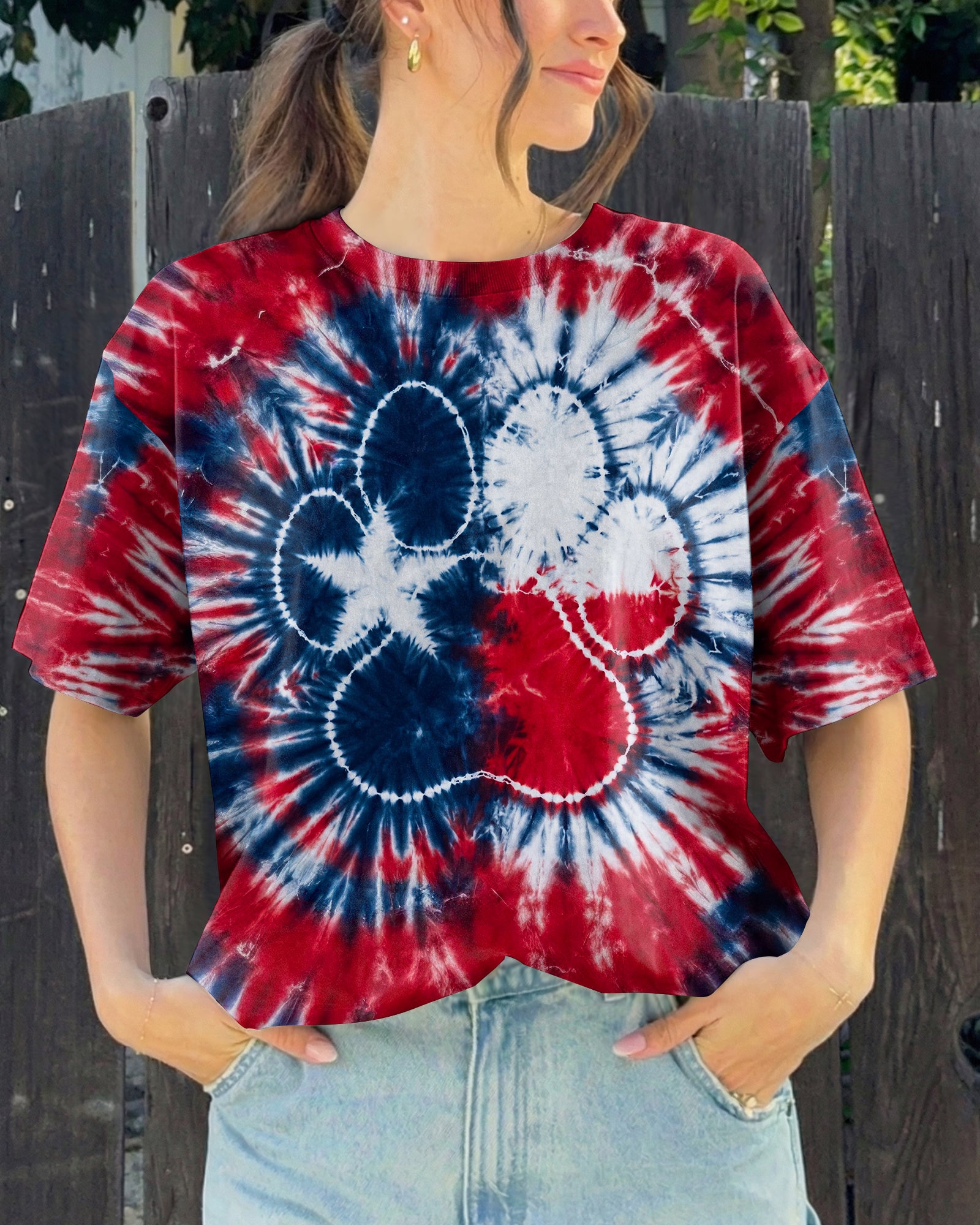 TEXAS PAW PRINT BURST ALL OVER PRINT   - TLTW1206262