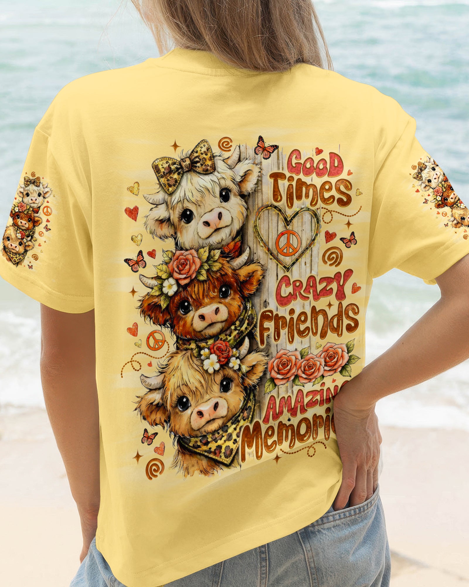 GOOD TIMES CRAZY FRIEND COW ALL OVER PRINT - TLNO1006261