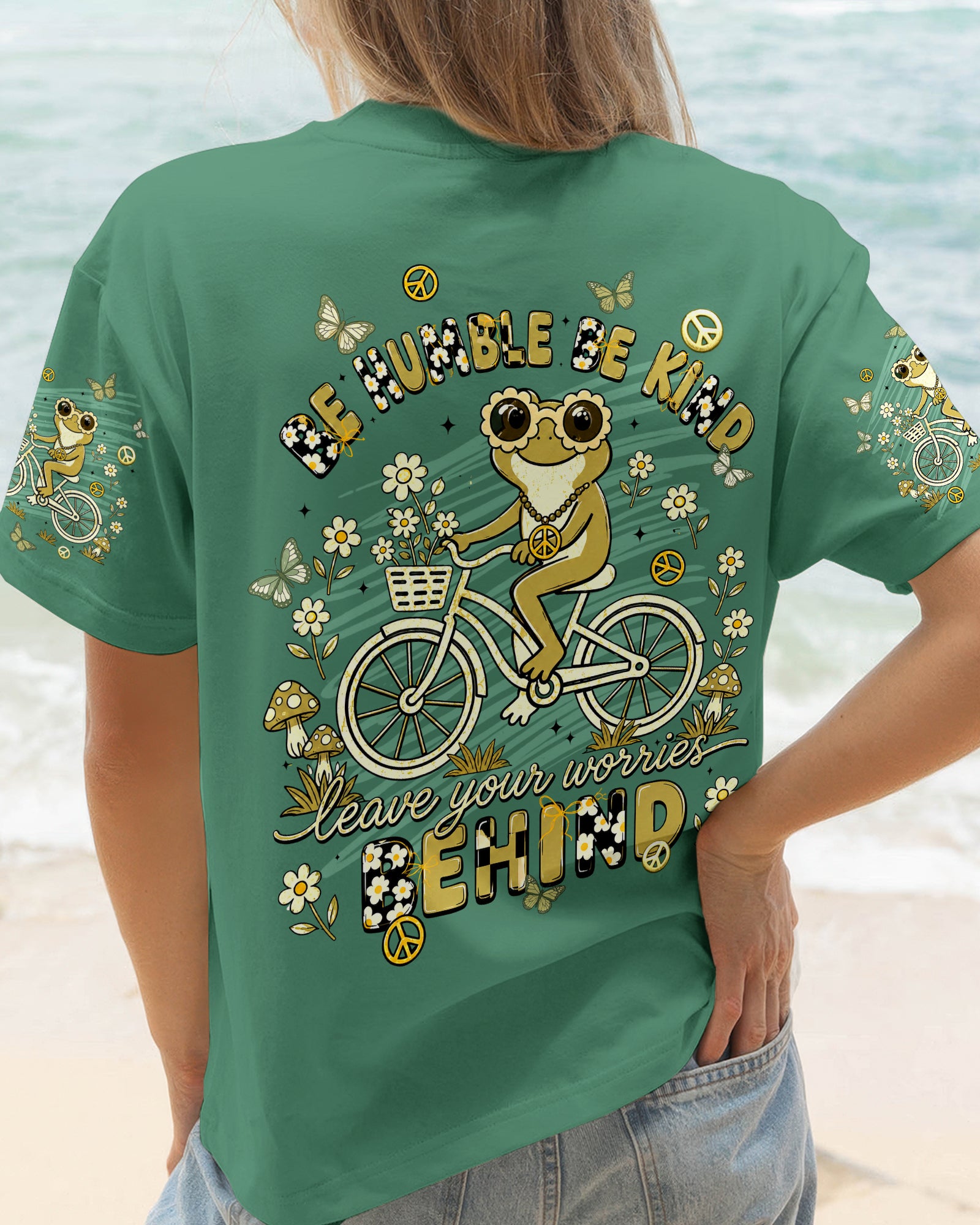 BE HUMBLE BE KIND FROG ALL OVER PRINT - TLNT1307263