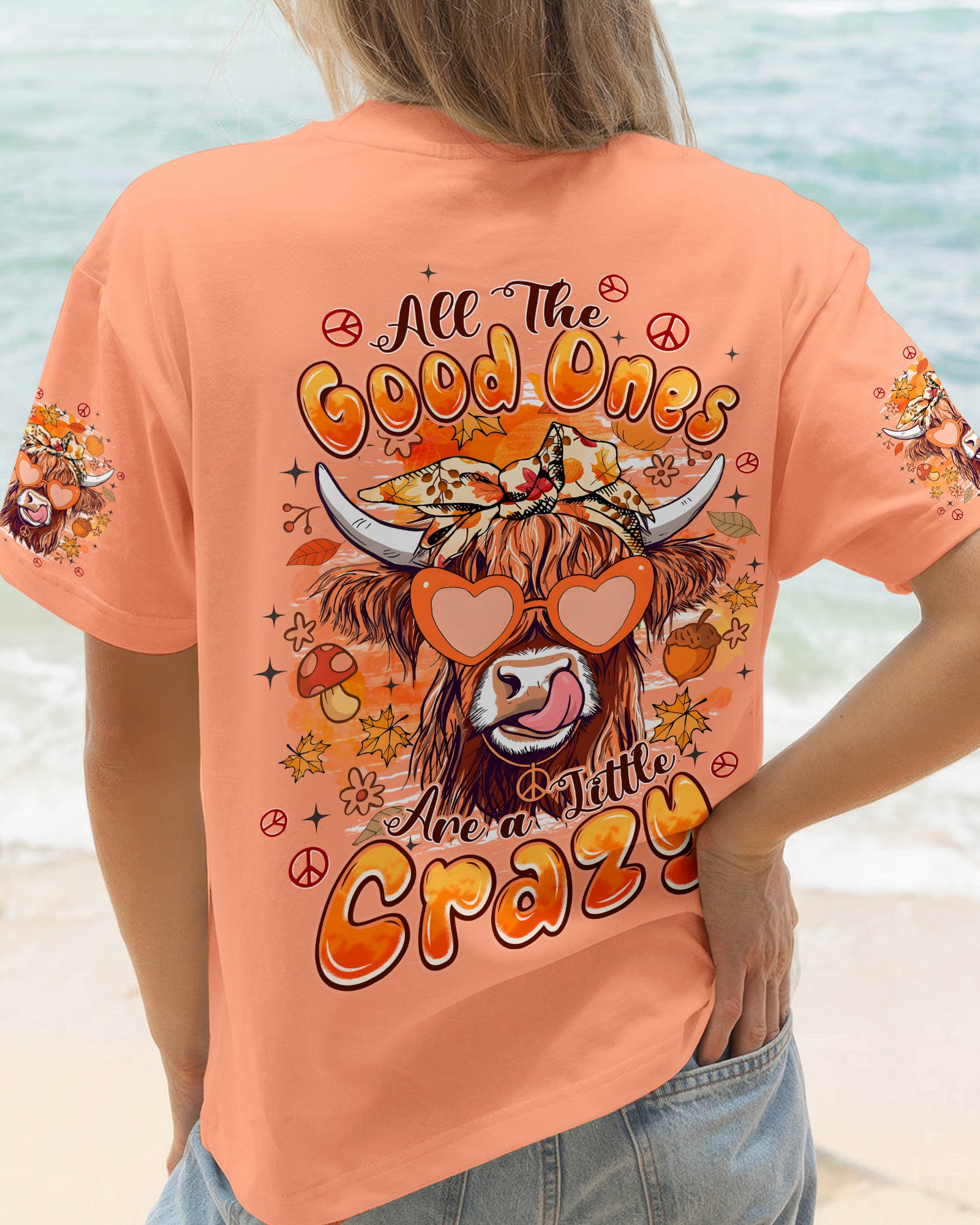 ALL THE GOOD ONES ARE A LITTLE CRAZY HIGHLAND COW ALL OVER PRINT - TYPQ0608261