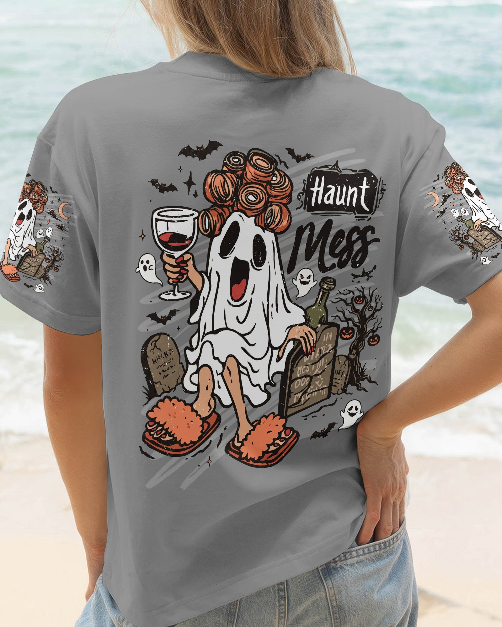 HAUNT MESS SPOOKY BOO HALLOWEEN ALL OVER PRINT  - TLNT1707263