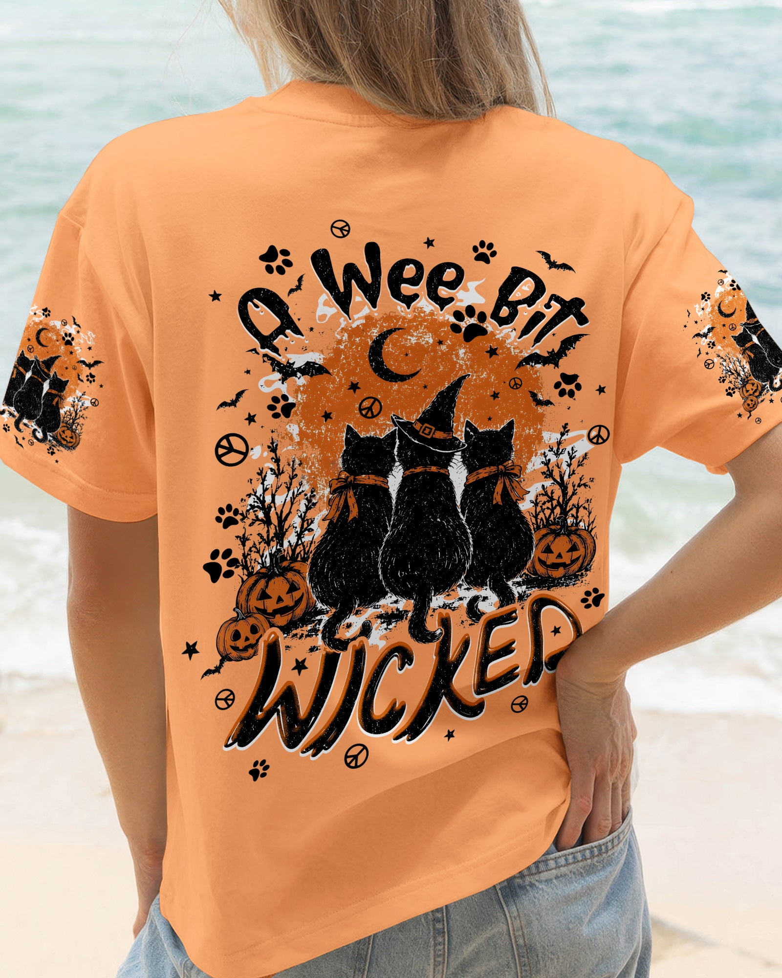 A WEE BIT WICKED CATS HALLOWEEN ALL OVER PRINT - TYPQ2807263