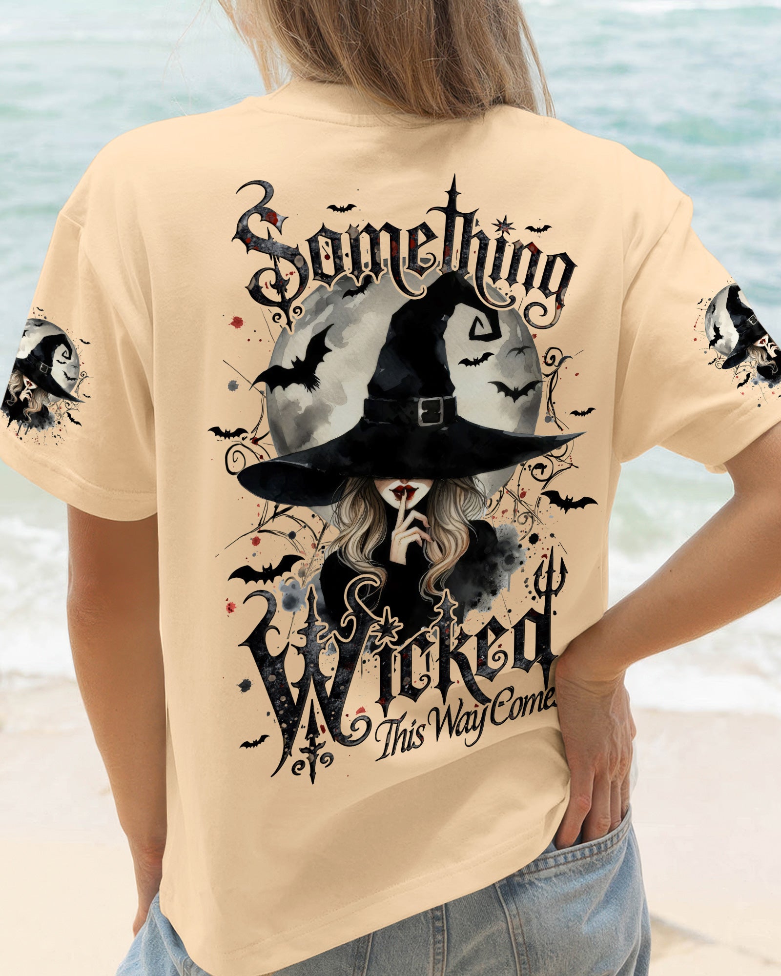 SOMETHING WICKED THIS WAY COMES HALLOWEEN WITCH ALL OVER PRINT - TYQY2507261