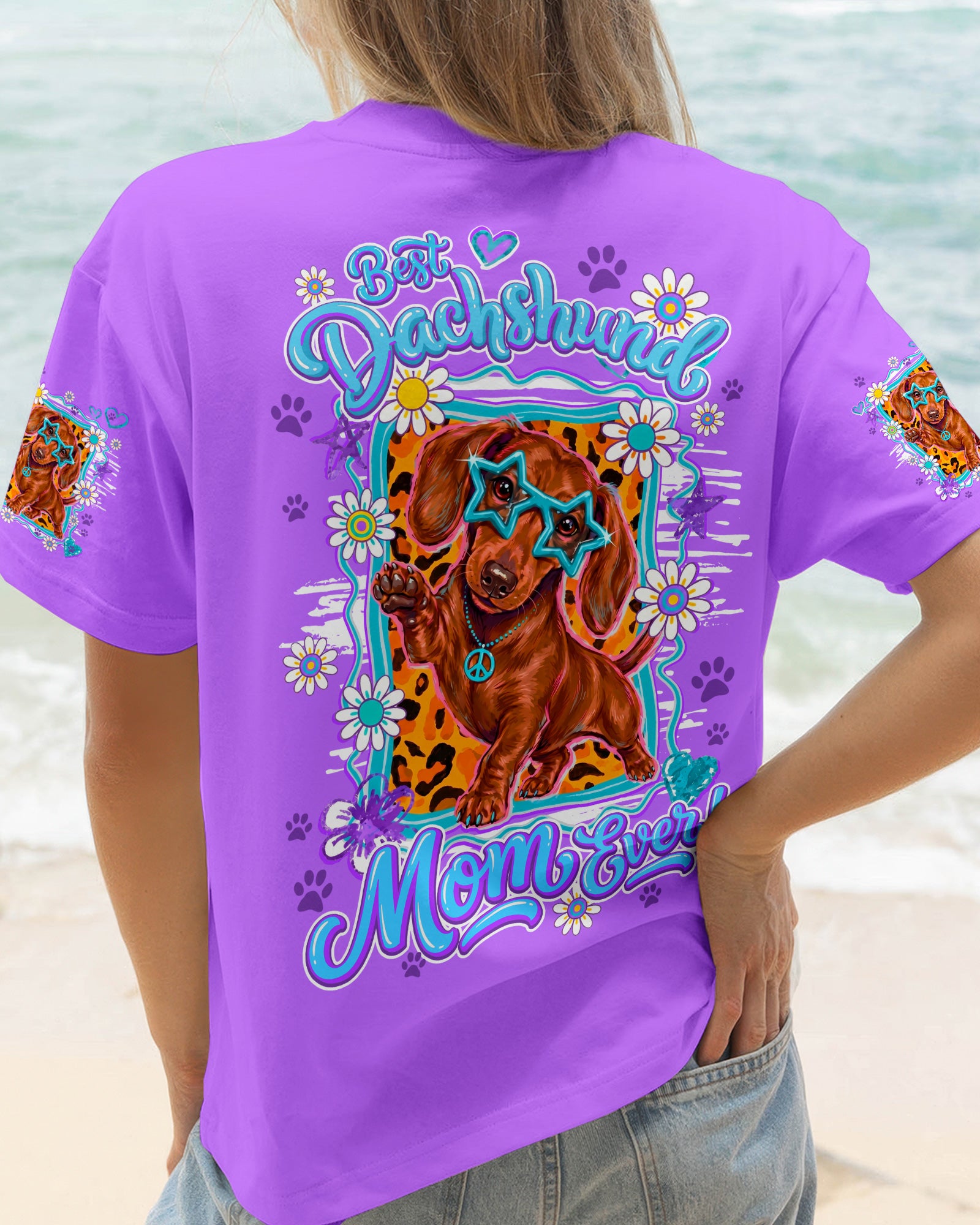 BEST DACHSHUND MOM DOG EVER ALL OVER PRINT - TY1805261