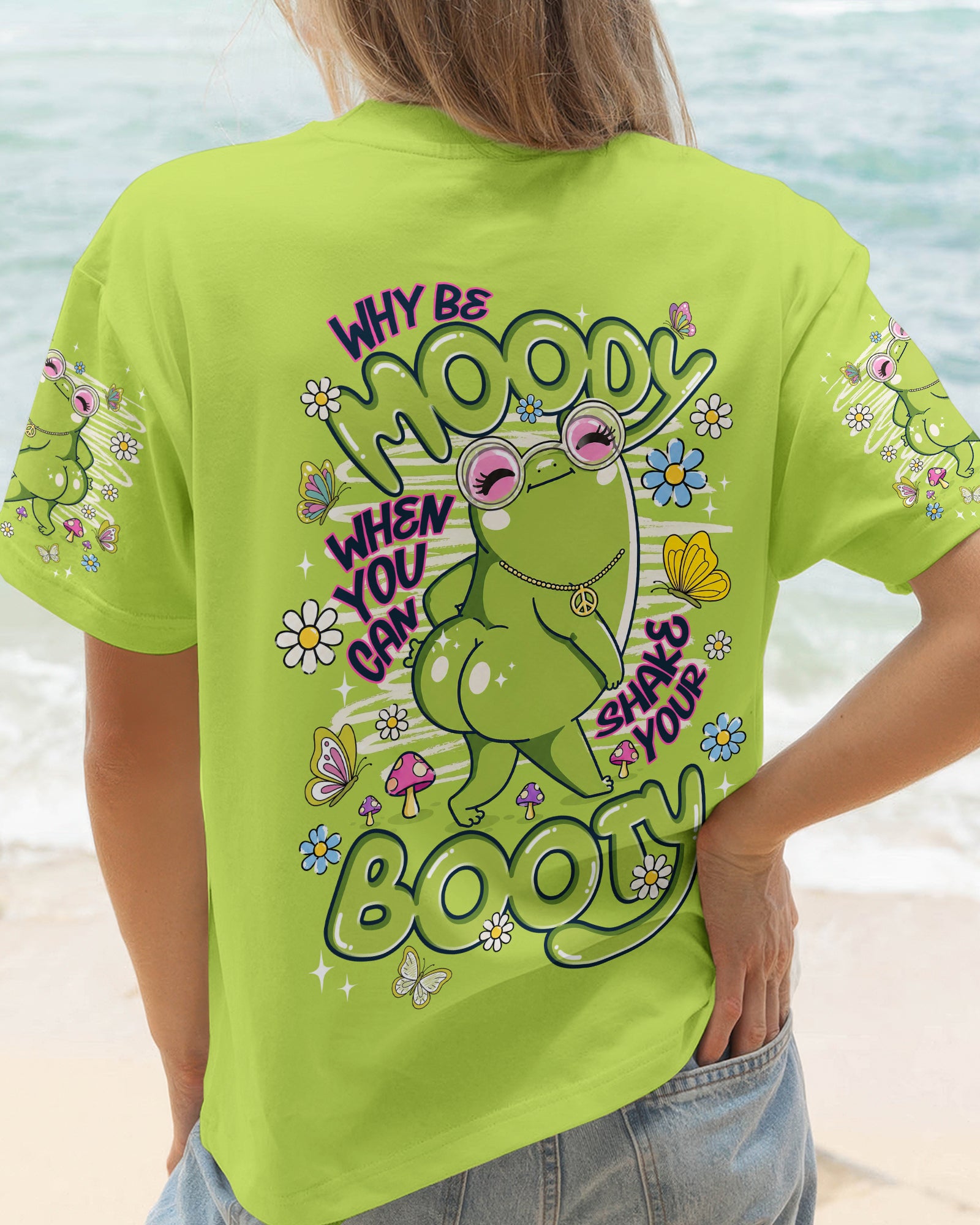 WHY BE MOODY FROG ALL OVER PRINT - TLNT1206263