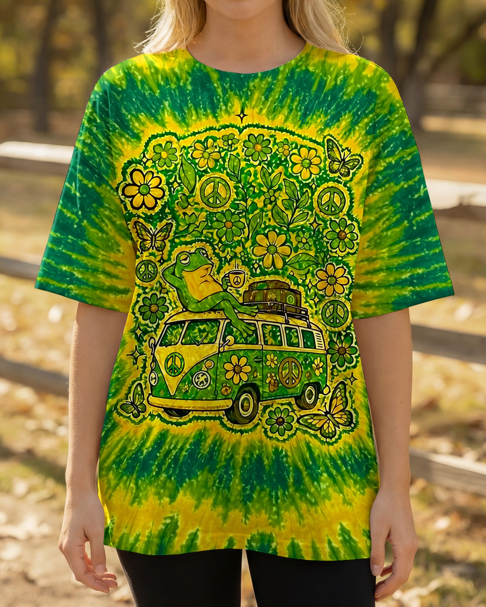 I WAS SIMPLY BORN TO DILLY DALLY FROG ALL OVER PRINT - TLNO2804261