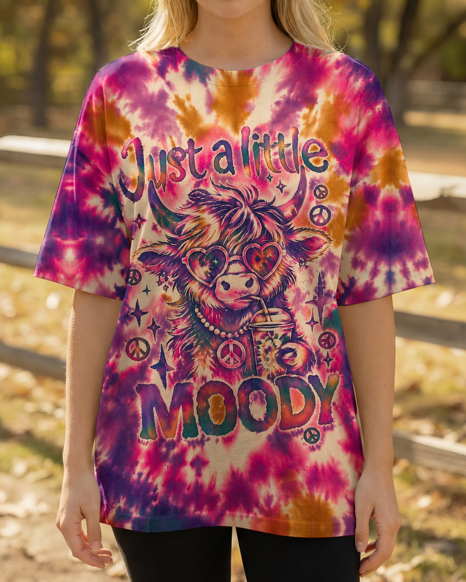 JUST A LITTLE MOODY HIGHLAND COW ALL OVER PRINT - KMTM1507262