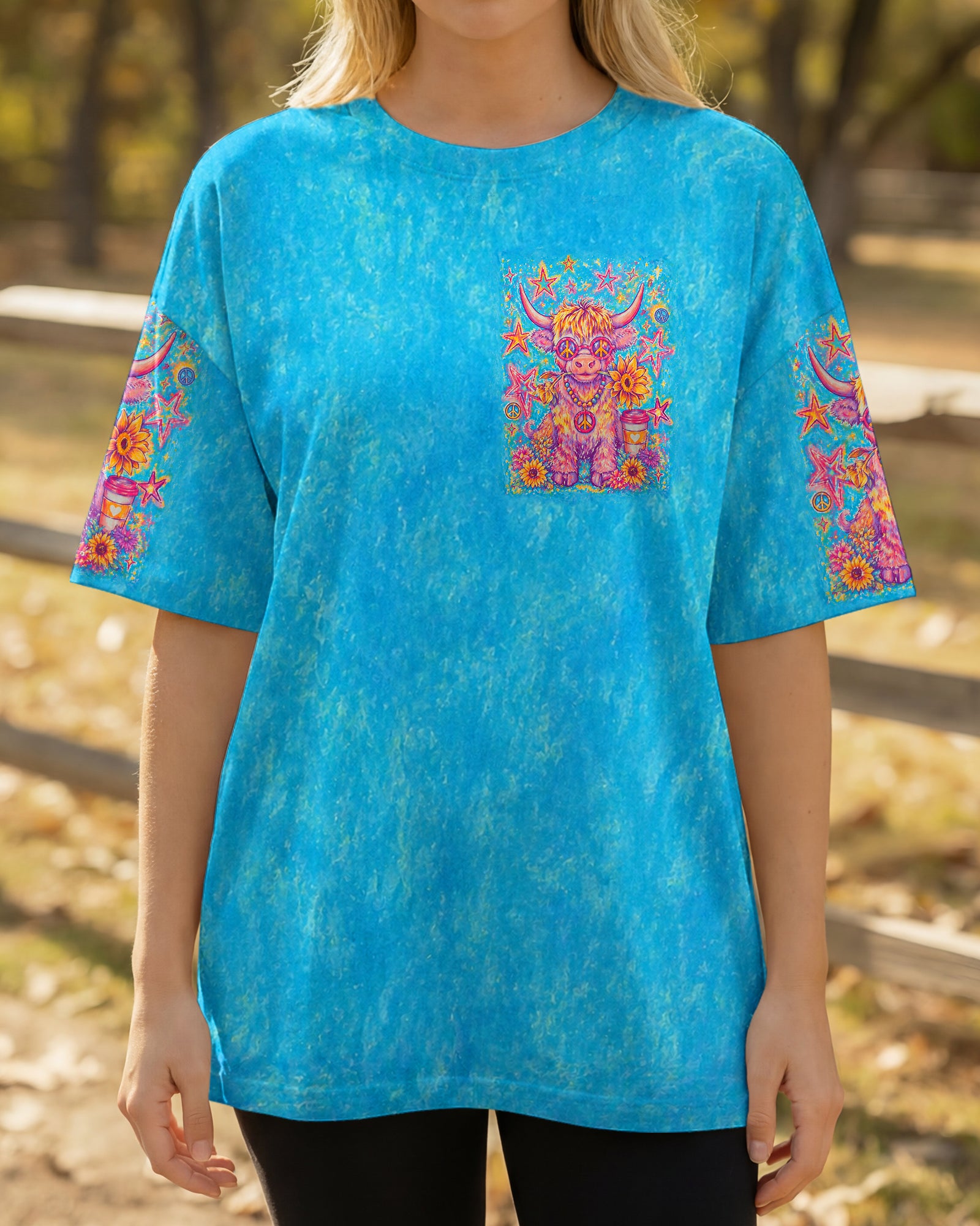 NOT TODAY HEIFER HIGHLAND COW PEACE ALL OVER PRINT - KMTM1507263