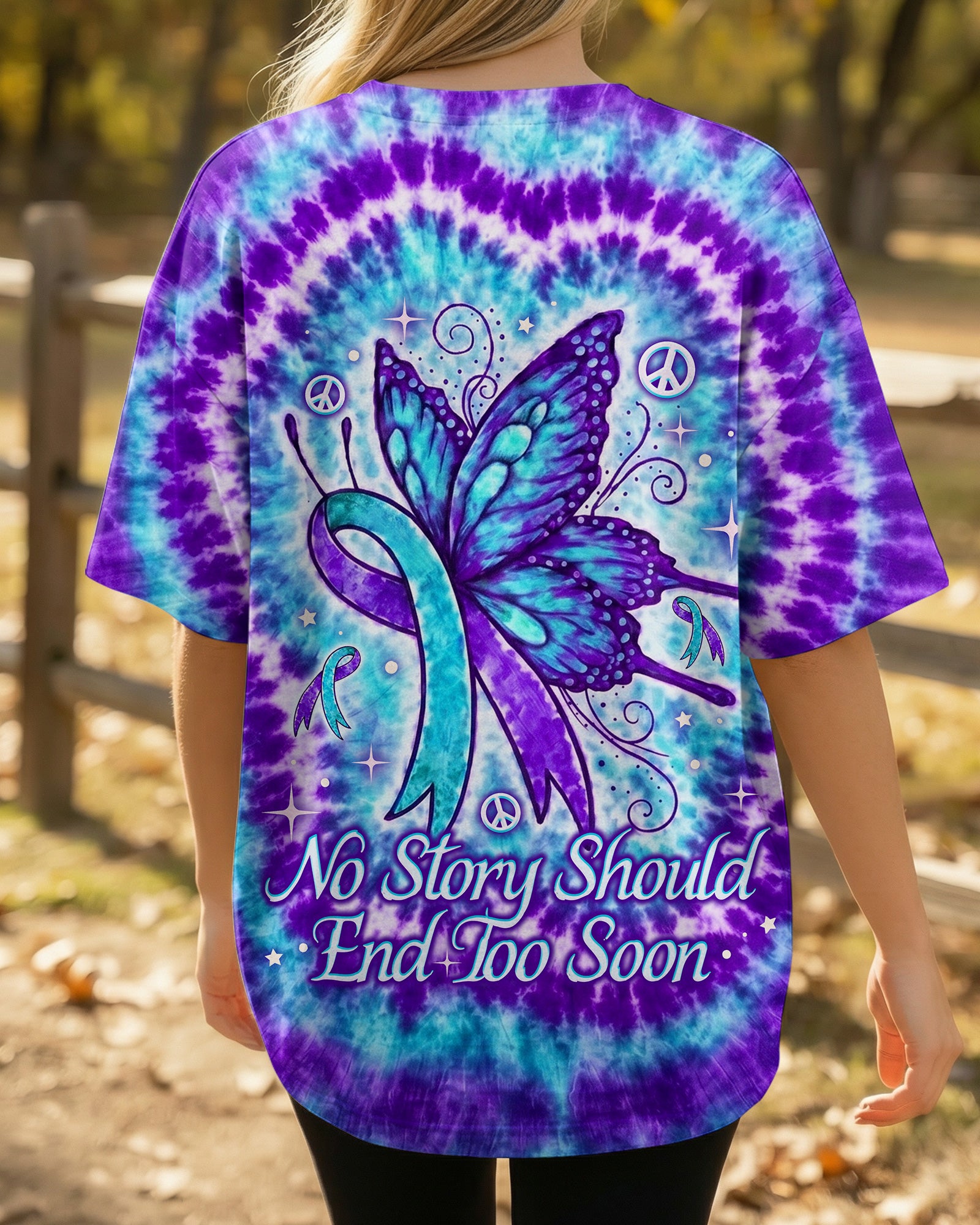NO STORY SHOULD END TOO SOON BUTTERFLY SUICIDE PREVENTION ALL OVER PRINT  - TLNO1607261