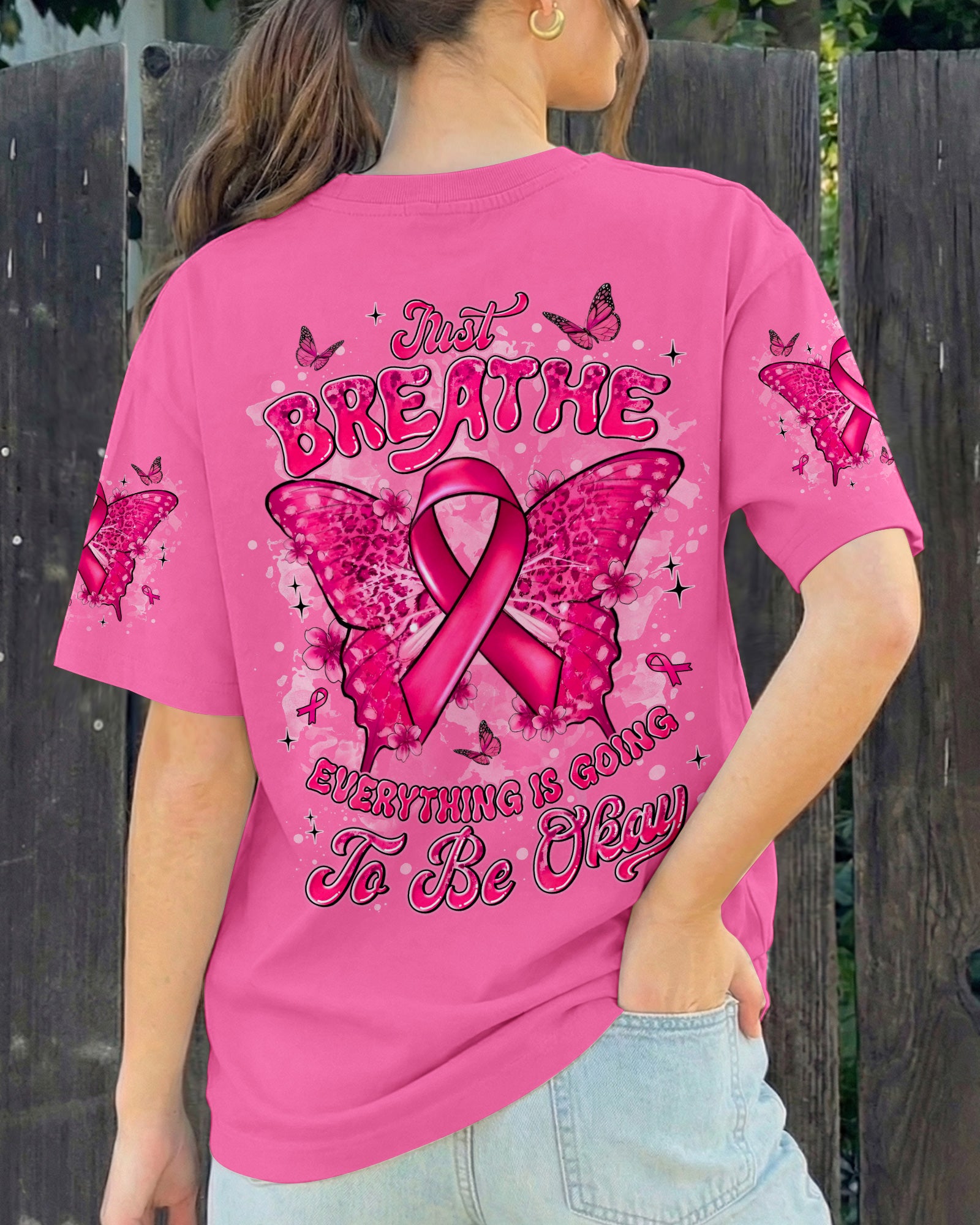 IN OCTOBER WE WEAR PINK HALLOWEEN BOO ALL OVER PRINT - TYLN1707263
