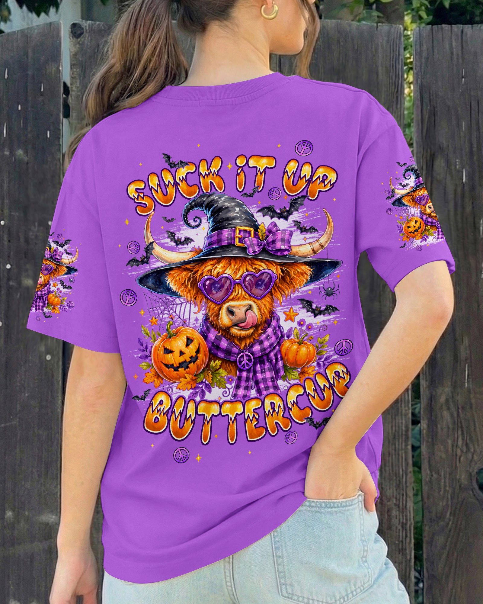 SUCK IT UP BUTTERCUP HALLOWEEN HIGHLAND COW ALL OVER PRINT - TYPQ2007261